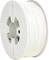 A reel of white 3D printer filament.