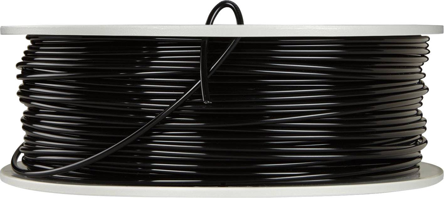 Black plastic piping wound on a large round reel, suitable for use in fencing systems or installations.