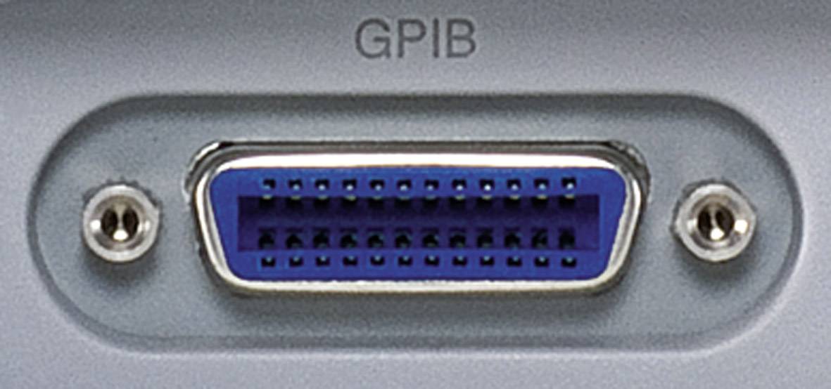 GPIB connection on a device.
