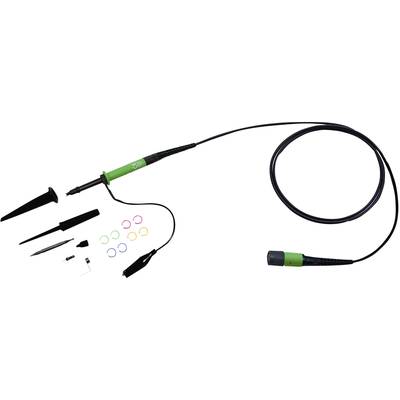 Oscilloscope Probe Set with Accessories: Probe, Crocodile Clip, Coloured Marker Rings, Earthing Cable, Adapter and Test Clip.