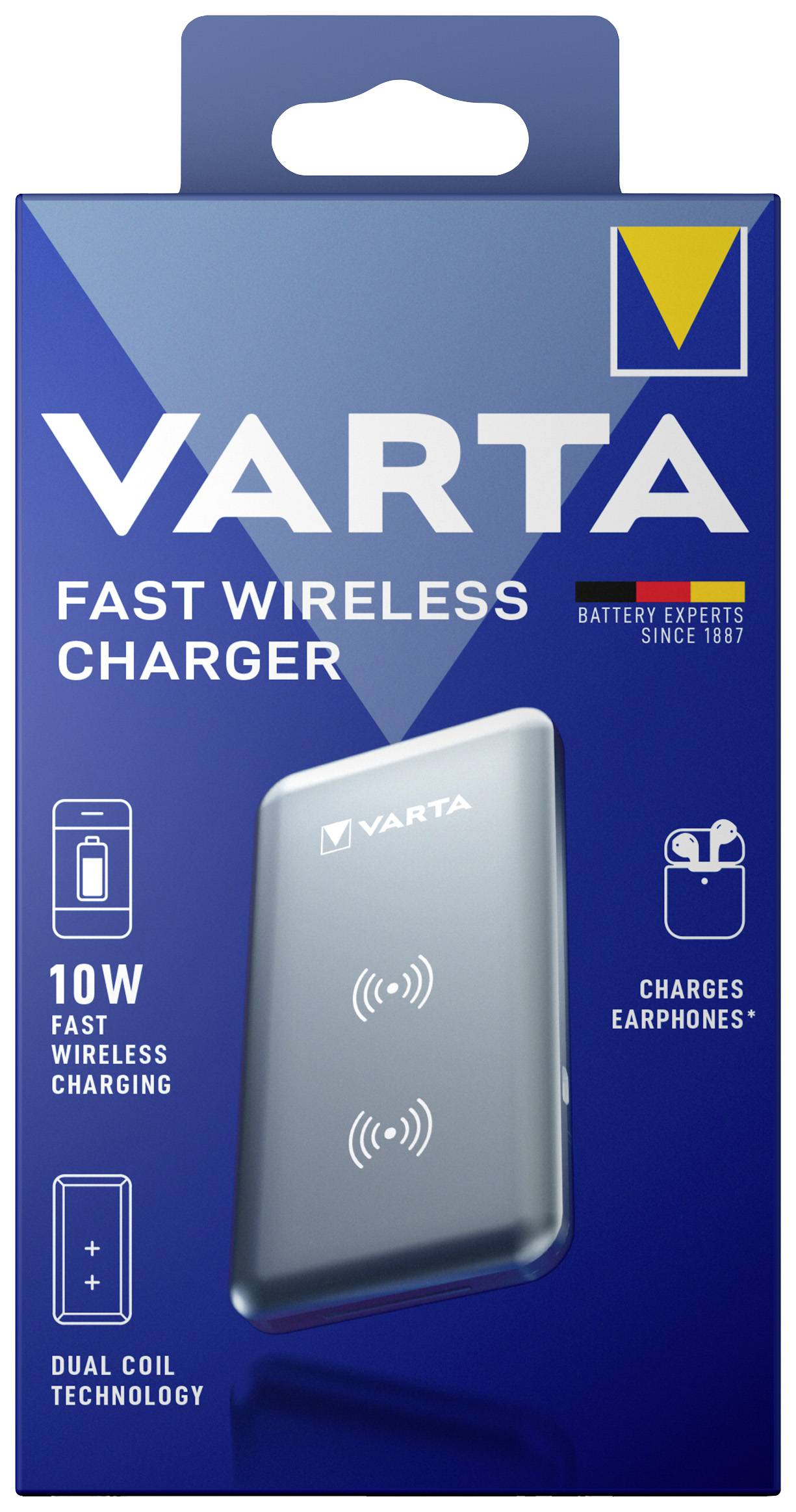 Varta Wireless charger qi Fast Wireless 57912101111 Outputs Inductive charging standard Silver-7