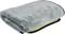 Soft, grey fleece blanket, neatly folded.
