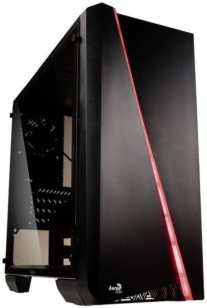 AeroCool Cylon Mini RGB Midi tower PC casing Black Built-in fan ...