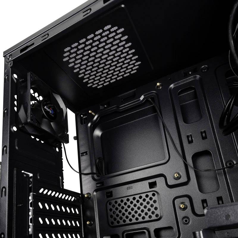 AeroCool Cylon Mini RGB Midi tower PC casing Black Built-in fan ...