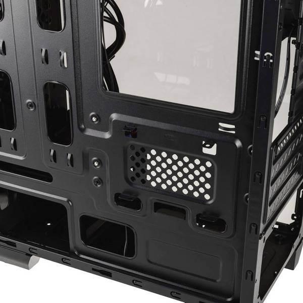 AeroCool Cylon Mini RGB Midi tower PC casing Black Built-in fan ...