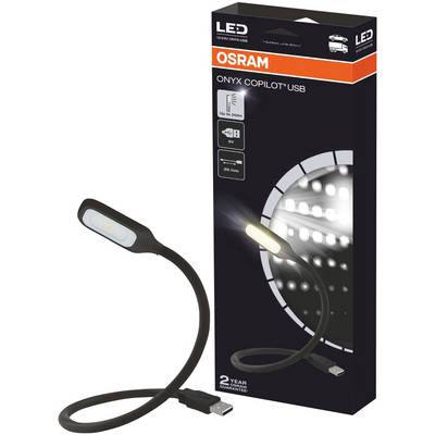 A flexible LED lamp with USB connection from OSRAM, ideal for interior use in vehicles, shown on the packaging.