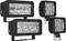 Four rectangular LED headlamps from OSRAM in various sizes and designs, which appear modern and robust.