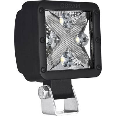 A square LED work light from OSRAM with a black housing and four visible lenses, mounted on a metal bracket.