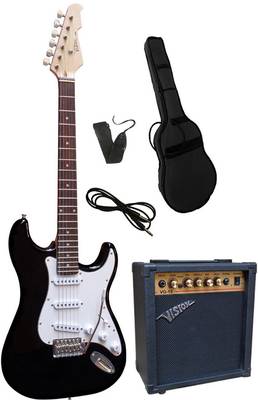 Vision Guitar guitar kit Black incl. gig bag, incl. amplifier | Conrad.com