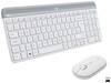 Logitech MK470 Slim Radio Keyboard and mouse set German, QWERTZ White