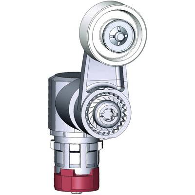 A technical component with multiple gears and a red connector. It is likely a machine element.
