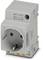 'Grey protective contact socket LOCC-PT by Phoenix Contact, 16 A, 250 V, with protective earth conductor and CE marking.'