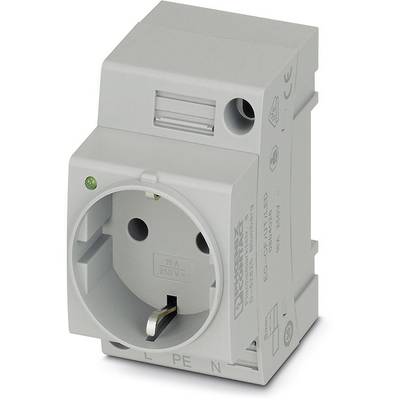 'Grey wall socket with CE mark, suitable for 250V and 16A; shows earthing, phase and neutral wire connections.'