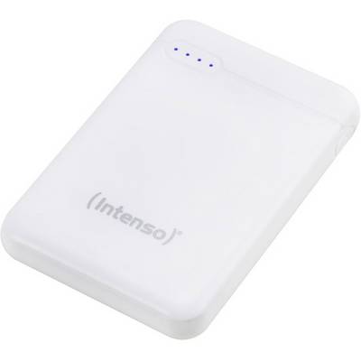 External white hard drive by Intenso with a compact, rounded design. Four blue LED indicators are located on the top.