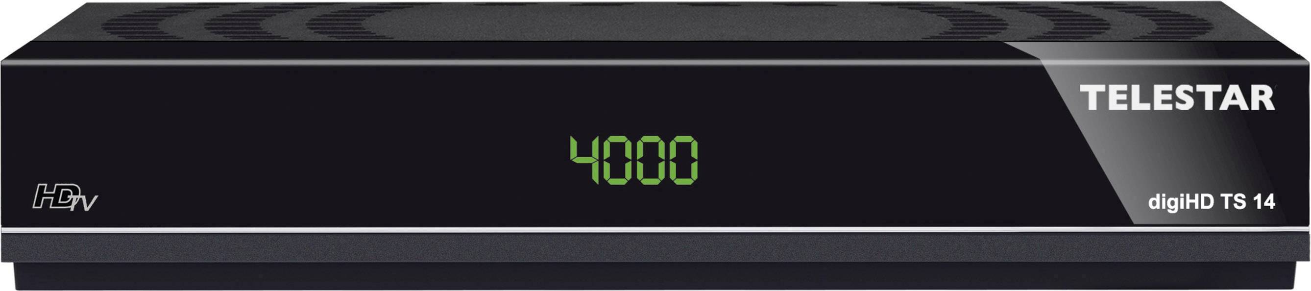 Telestar digiHD TS 14 SAT receiver Amazon Alexa & Google Home voice control unit, Recording function, Single cable distribution, Suitable for camping No. of