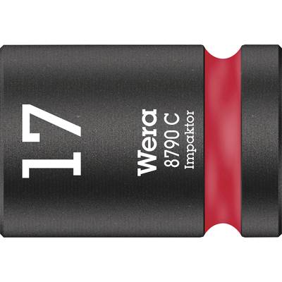 Socket insert with the inscription '17 Wera 8790 C Impaktor', black with red ring, for precise screw fastenings.