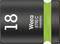 A black socket with the inscription '18 Wera 8790 C Impaktor'. The number 18 on the left, a green stripe on the right.