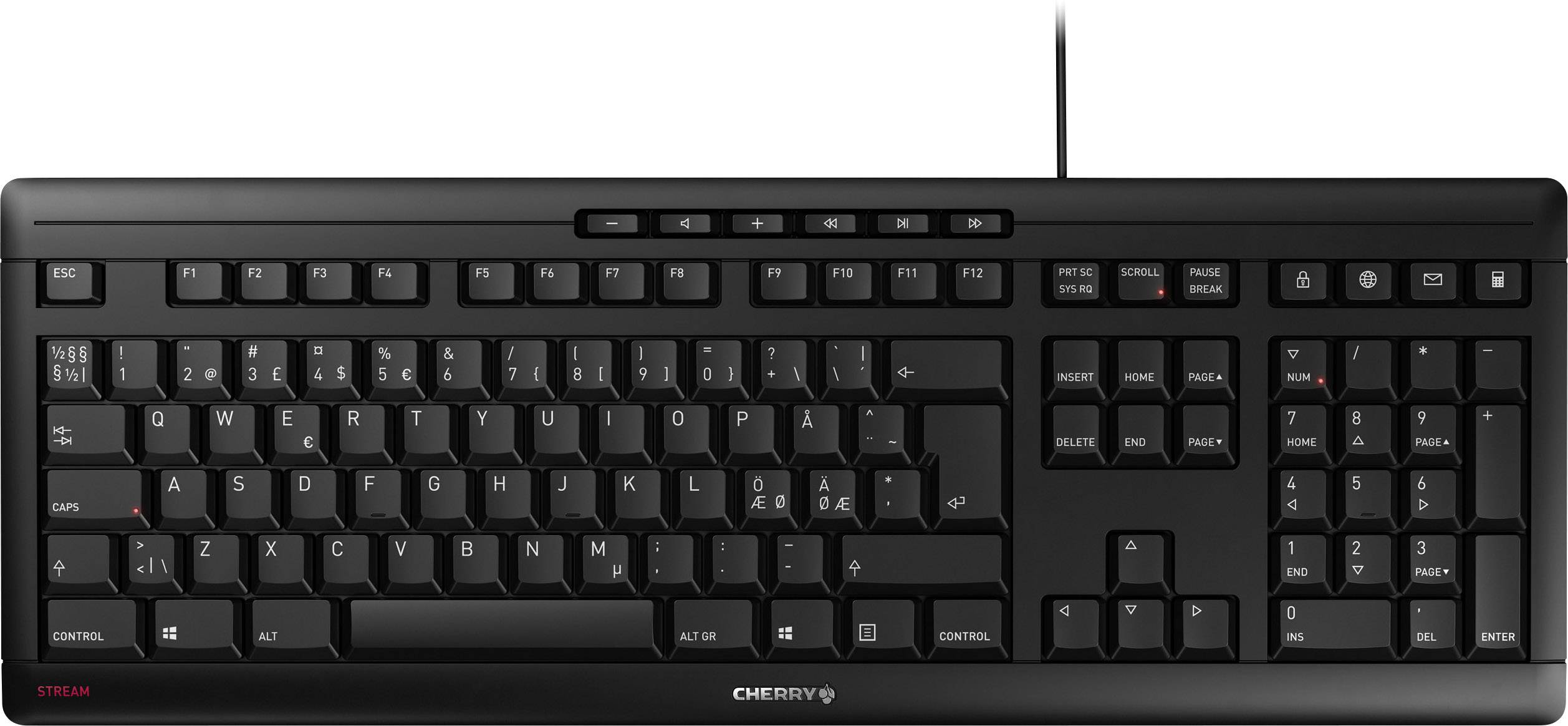 Cherry Stream Usb Keyboard Scandinavian Black Conrad Com