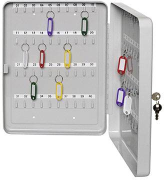 ALCO Key cabinet Schluesselschrank 891 No. of hooks 30 Light grey