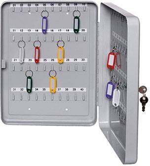 ALCO Key cabinet Schluesselschrank 893 No. of hooks 80 Light grey