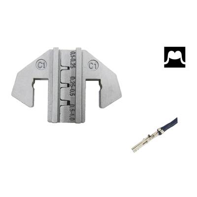 'Cable Stripping Aid' shows a metal tool with measurements for wire sizes. To the right, a black cable with a metal plug.