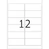 The image shows a grid with 12 rectangular boxes. Each row contains two boxes. The number '12' is large in the centre.