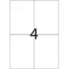 The number '4' in black, centred on a white background, surrounded by lines that divide the background into four equal parts.