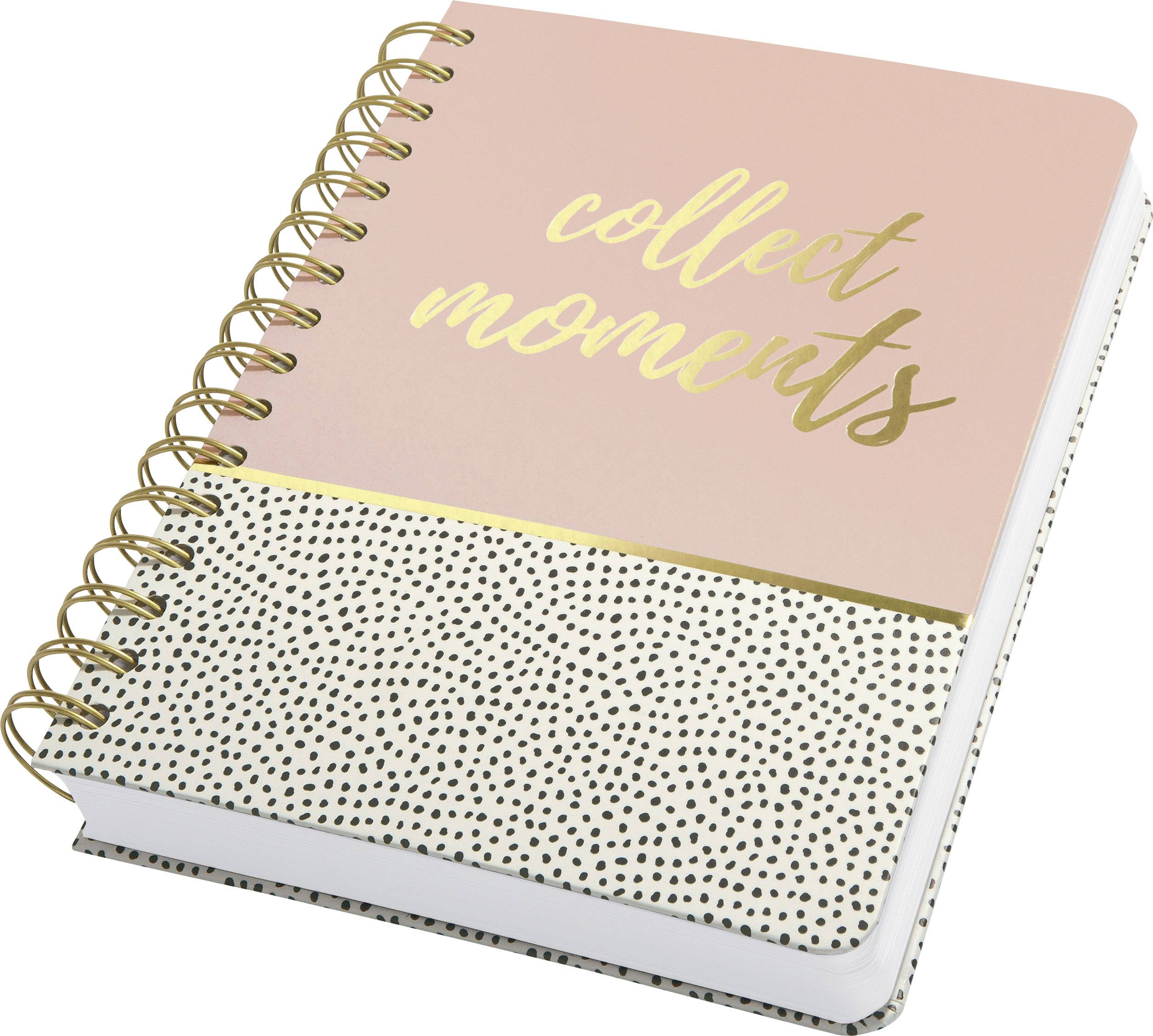 Sigel Jolie® sweet dots JN601 Spiral-bound notepad Dotted White, Black, Rose No. of sheets: 120 A5