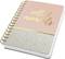 Spiral-bound notebook. The cover is pink and white polka-dotted, with the golden text 'collect moments'.