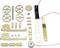 Parts kit for a vehicle model: Wooden wheels, gears, axles, motor, plastic mountings, cables and glue tube.