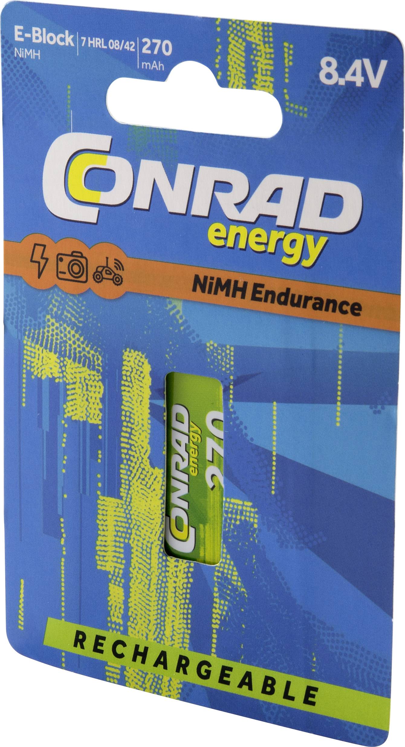 Conrad energy Endurance 6LR61 9 V / PP3 battery (rechargeable) NiMH 270 mAh 1 pc(s)-0