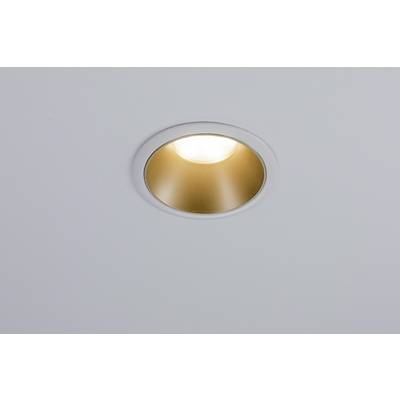 A single golden ceiling light illuminates against a plain, white background.