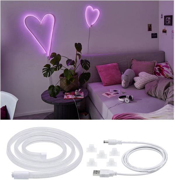 Paulmann  70561 LED strip  + plug 5 V 1 m Pink  1 pc(s)