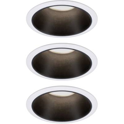 Paulmann 93402 Cole Coin Flush mount light 3-piece set  LED (monochrome)  6 W White, Black