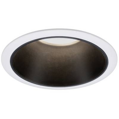 Round ceiling light with a white frame and black interior.