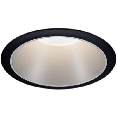 Round ceiling light with a black border and diffused light output, suitable for modern, minimalist interiors.