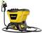 A yellow spray painter with a black hose and handle, marked with 'Wagner', stands against a white background.