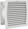 A white, rectangular ventilation grille with horizontal louvres, mounted on a wall, for air circulation in interior spaces.