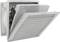 Industrial ventilation fan with a removable filter, suitable for ventilating enclosures or equipment.