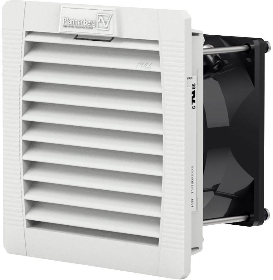 A square ventilation fan with a grille on the front, which is part of a ventilation system. Brand name visible at the top.