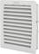A rectangular, white ventilation grille with horizontal louvres, used for ventilating rooms or equipment.