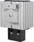 A silver, rectangular mounting bracket with a grooved structure, combined with a black component underneath, for wall mounting.