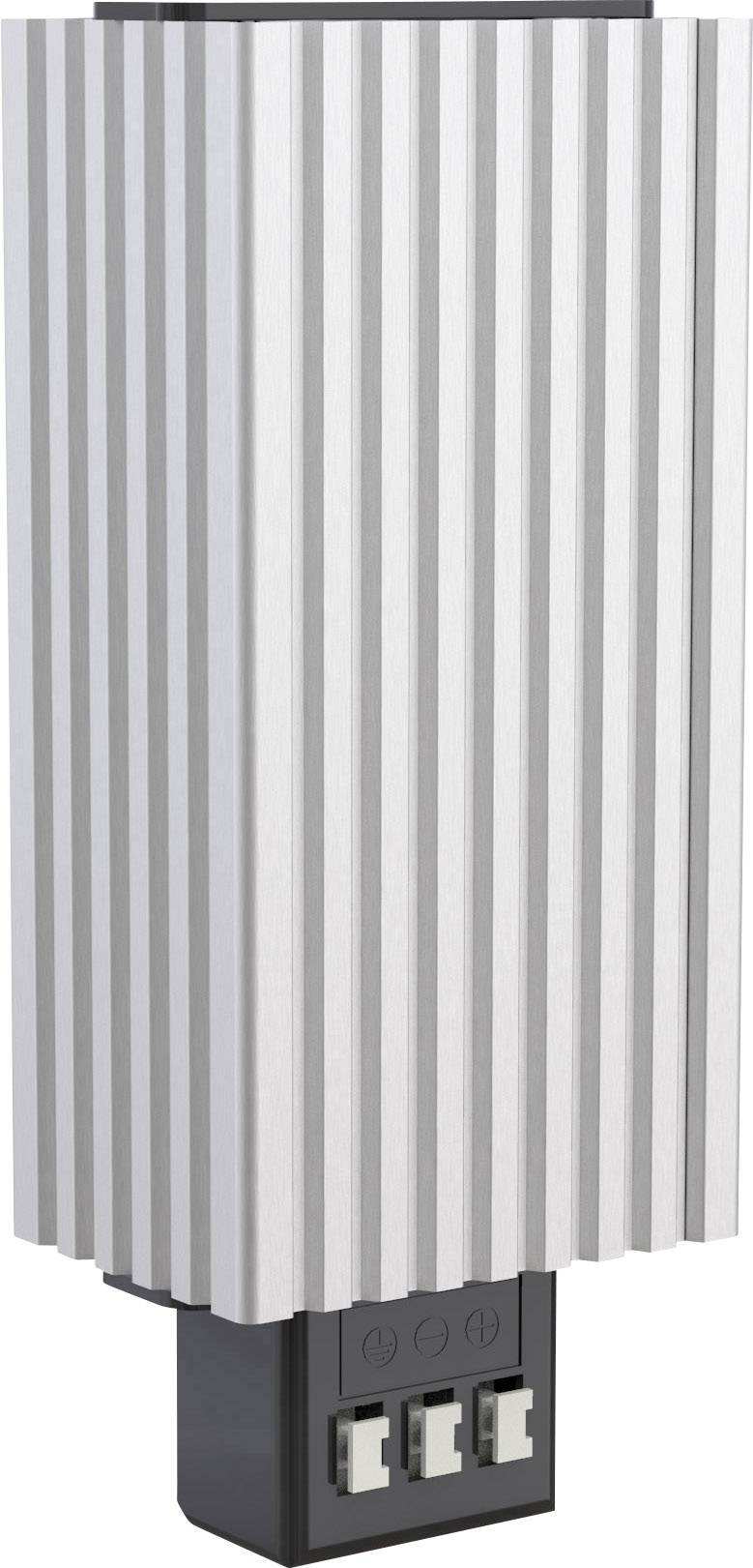 Rectangular, ribbed metal radiator with two switches and three Ethernet ports at the bottom.