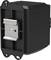 A black electrical component with a metal mounting bracket, possibly a switch or relay. It has mounting holes at the corners.