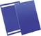 Two blue document folders, one with a viewing strip and one without. Ideal for organising documents in offices.