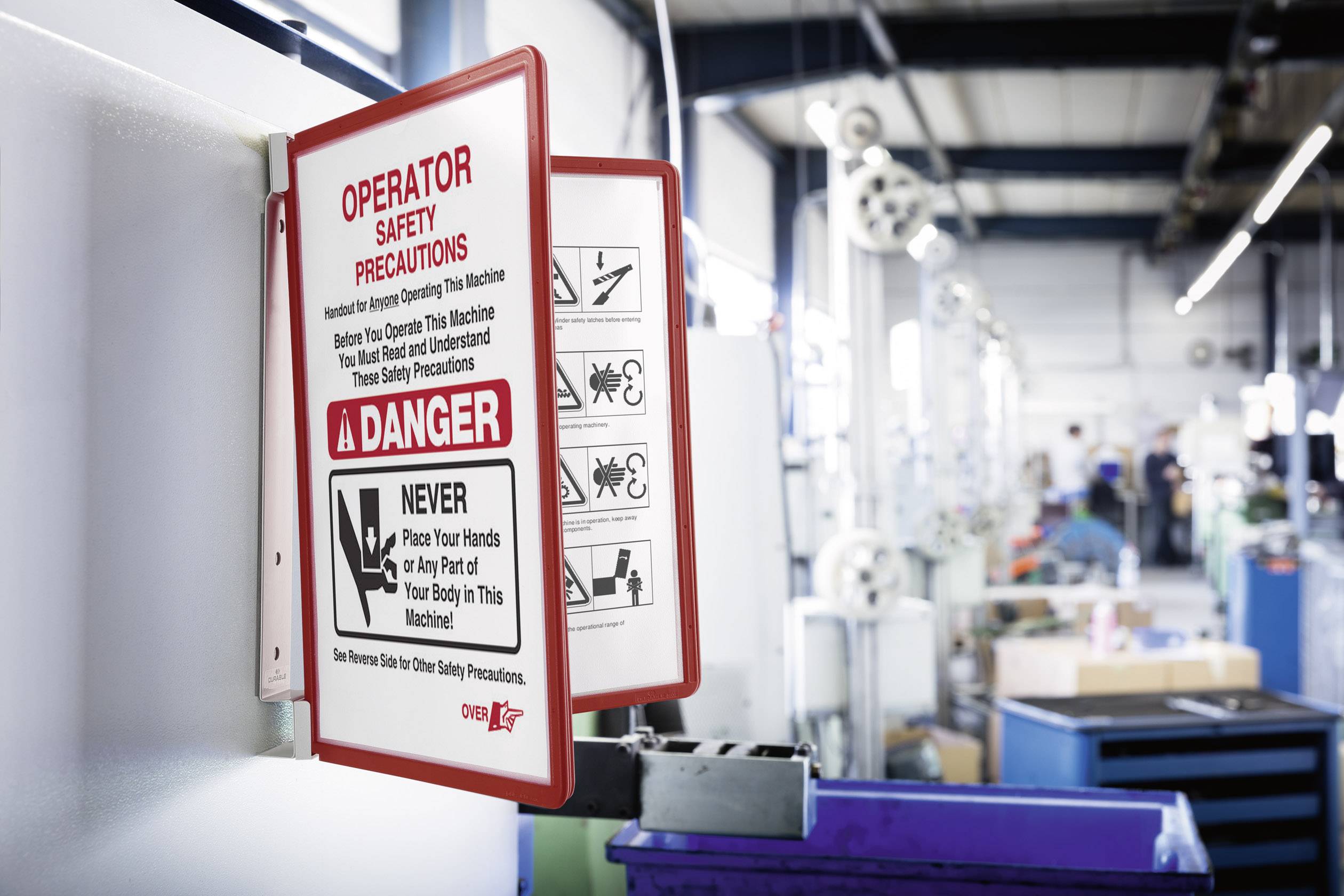 Durable 591403 Display board Red (W x H x D) 325 x 360 x 260 mm A4-2