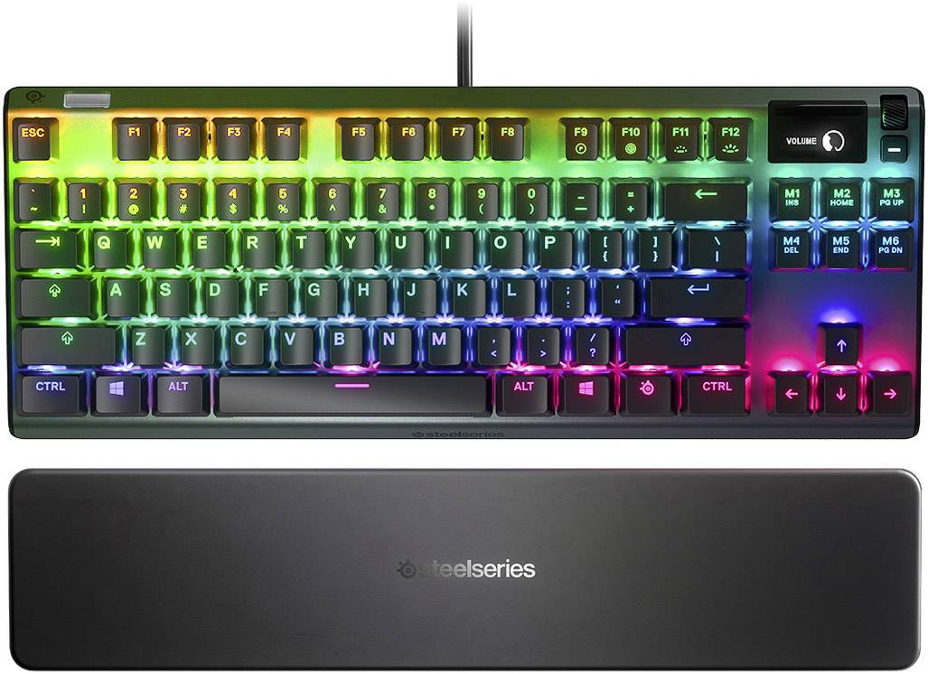 Steelseries APEX 7 TKL USB gaming keyboard German, QWERTZ, Windows® Black Switch: red, Backlit, Gel wrist support mat, USB port