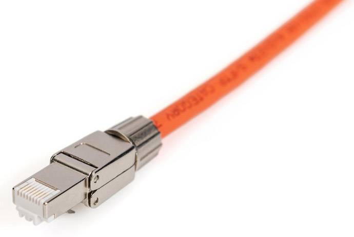 Digitus DN-93634 Cat 6A field plug, RJ45, shielded, AWG 22-27, tool-free mounting connection DN-93634 Plug, straight No.