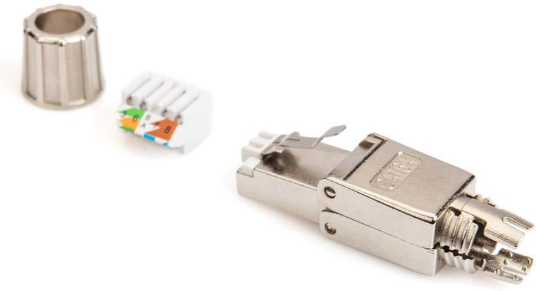 Digitus DN-93634 Cat 6A field plug, RJ45, shielded, AWG 22-27, tool-free mounting connection DN-93634 Plug, straight No.