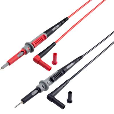 VOLTCRAFT MS-4PS Safety test lead [4 mm safety plug - Test probe] 1.00 m Black, Red 
